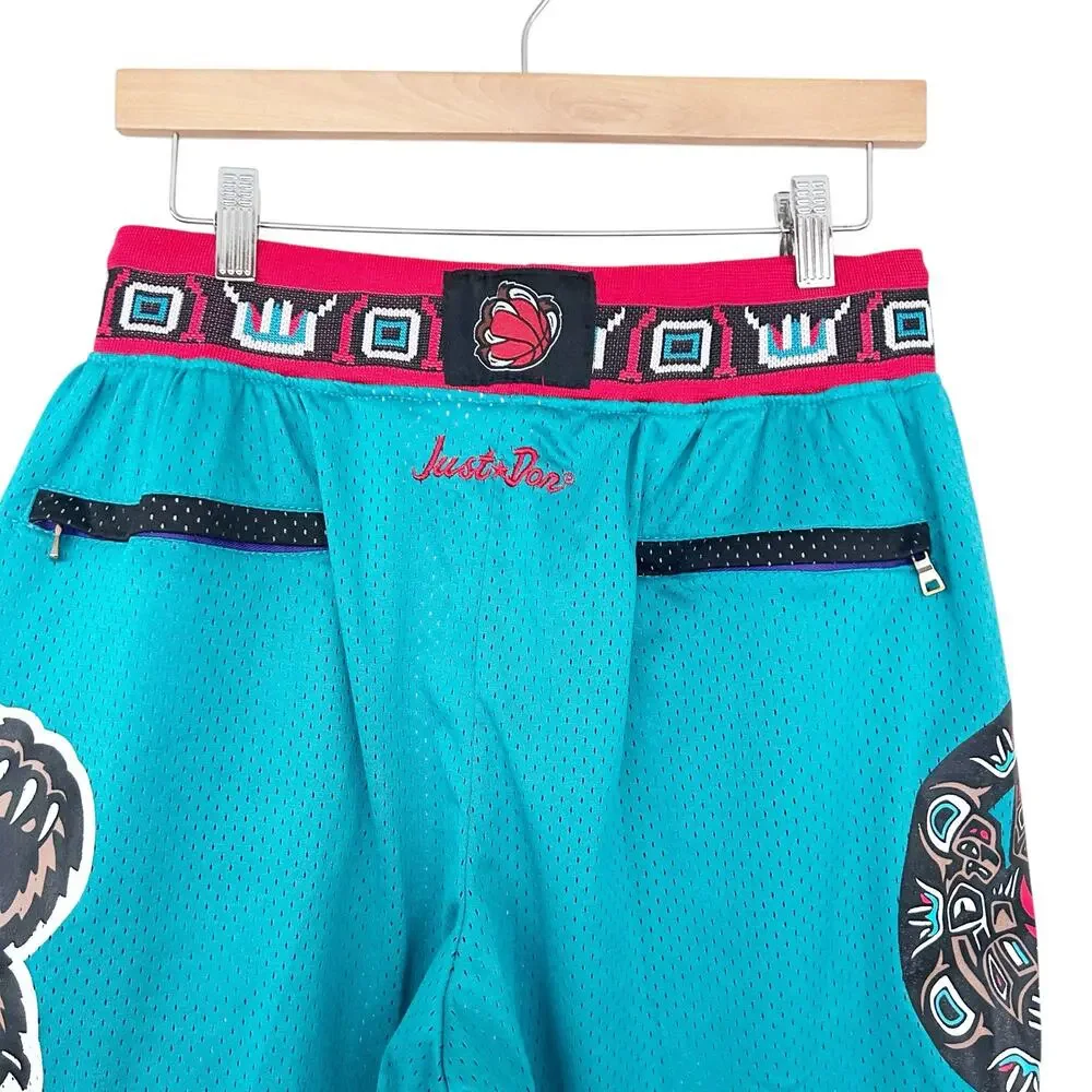 Vintage 1995-96 NBA Vancouver Grizzlies Basketball Shorts Sz M